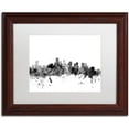 thumbnail image 1 of Trademark Fine Art "Boston MA Skyline B&W" Canvas Art by Michael Tompsett, White Matte, Wood Frame, 1 of 1