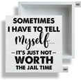 thumbnail image 4 of Zomyto 5x5 Inch Farmhouse Sarcastic Wooden Box Sign Rustic Sometimes I Have to Tell Myself Wood Block Tabletop Sign Desk Sign, 4 of 8