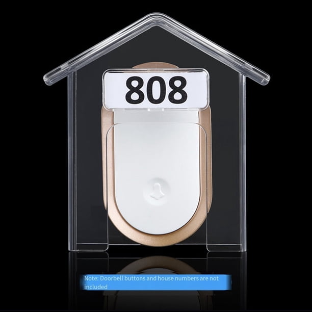 Cubierta Impermeable para Timbre Inalámbrico, Cubierta de Plástico Transparente para Protección la Lluvia, Cubierta Protectora para Timbre