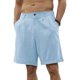 thumbnail image 2 of Lucakuins - Pantalones cortos de lino y algodón para hombre, informales, de corte clásico, con cordón frontal plano, pantalones cortos de playa de verano con bolsillos Lucakuins moda, 2 of 5