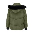 thumbnail image 6 of Women's Winter Warm Cotton-padded Coat, Single-breasted Zipper Cotton-padded Coat Army Green L, 6 of 6