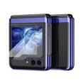 thumbnail image 2 of Decase Anti-Slip Phone Case for Samsung Galaxy Z Flip 5 2023 5G,with Glass Screen Protector, Premium Plating Bumper Ultra Slim Hard PC Shell Cover Case for Samsung Galaxy Z Flip 5,Blue, 2 of 8