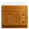 thumbnail image 4 of Design House Brookings 36" Ready to Assemble Solid Wood Bathroom Vanity Cabinet, Modern Birch, 4 of 20