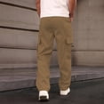 thumbnail image 5 of YABCSAZ Mens Cargo Pants Mid Rise Straight Leg Multi Pocket Breathable Casual Work Pants Cotton Blend Outdoor Joggers Streetwear Trousers with Pockets for Men, 5 of 8