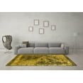 thumbnail image 3 of Ahgly Company Indoor Square Oriental Yellow Industrial Area Rugs, 3' Square, 3 of 4
