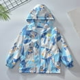 thumbnail image 2 of Utlike Boys Windbreaker Jacket With Astronaut Print Lightweight Outdoor Raincoat For Kids Breathable Playwear Softness Top Size 3 Years-4 Years, 2 of 6