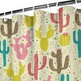 thumbnail image 3 of Desert Cactus Art Shower Curtain - Hotel Style Waterproof Bathroom Decor, Machine Washable & Quick Dry with 12 Hooks (Boho Aesthetic, 72x72 Inches), 3 of 5