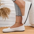 thumbnail image 6 of Miluxas Women's Wide Width Flats Shoes,Dressy Comfortable Shoes,Soft Ladies Elegant Slip on Round Toe Knitted Ballet Shoes White 9.5(43), 6 of 8