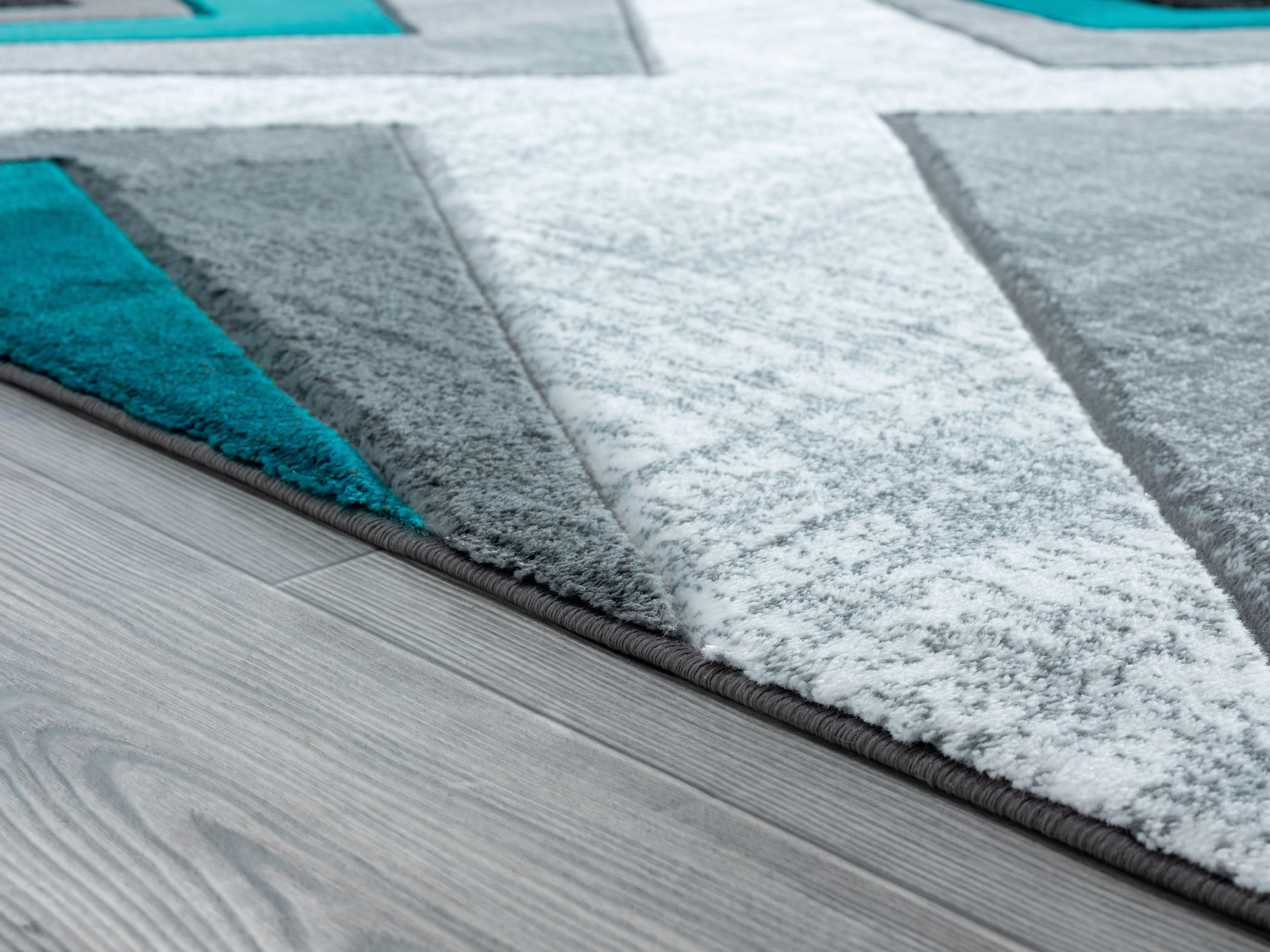 United Weavers Drachma Rimini Modern Abstract Area Rug, Turquoise, 7'10" x 7'10"