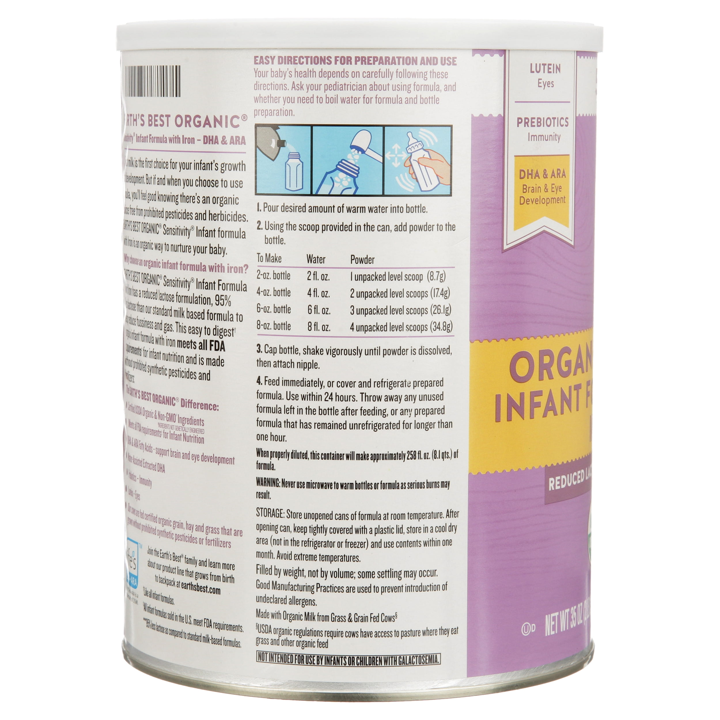 earth's best organic formula walmart