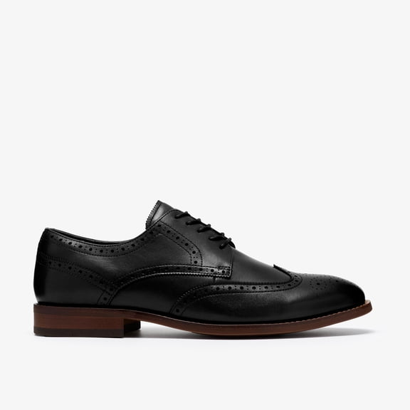 Bowburn Tip Shoes Black Leather