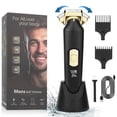 thumbnail image 3 of Recortadora de vello púbico para hombres, recortadora eléctrica, impermeable, inalámbrica y recargable, afeitadora corporal., 3 of 5