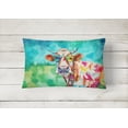 thumbnail image 2 of Hippie Animal Cow Throw Pillow 12 in x 16 in, 2 of 4