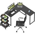 thumbnail image 6 of Mission 40-Inch Home Office Computer Desk, Rustic Brown, 6 of 9