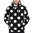 thumbnail image 5 of Bingfone Black And White Polka Dot Men'S Drawstring Hoodie Long Sleeve Pocket Sweatshirts-3x-Large, 5 of 9