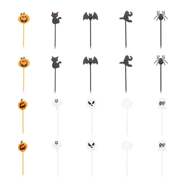 KAKOWELY 30 adornos para cupcakes de Halloween, decoración para postres y fiestas (estilo aleatorio)