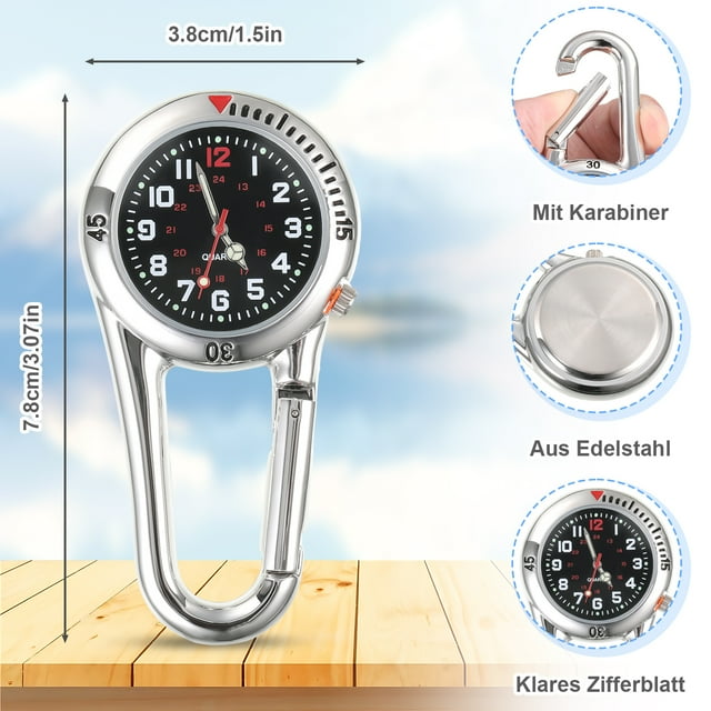 Youkk Keyring Clip Camping Hiking Watches Compact And Lightweight Essentials Premium Outdoor Hook Watch Bronze
