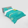 thumbnail image 3 of Ambesonne Vintage Bedding Set 3 Pcs, Wooden Spring Floral, Twin, Turquoise Yellow, 3 of 3