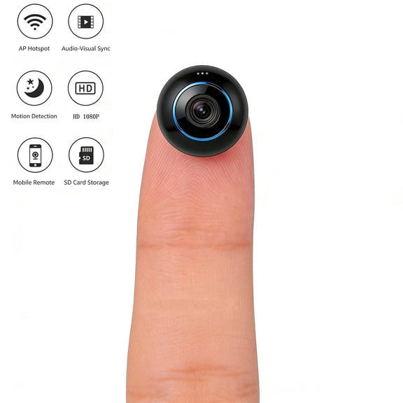 E1 4K HD Mini Security Camera WiFi Wireless Nanny Cam, 210° Wide Angle IR Night Vision Motion Detection Remote View for Home Pet Baby Monitor