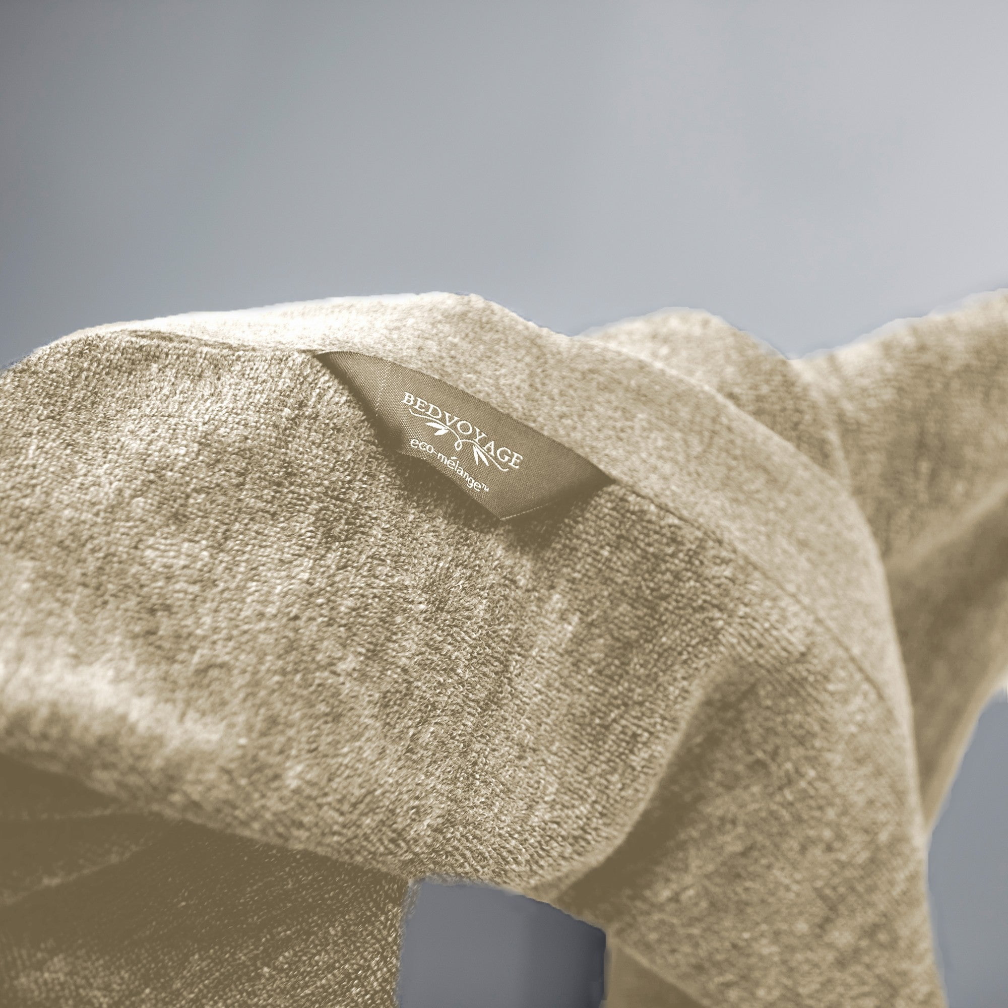 BedVoyage Bath Sheet & Hand Towel Set 3pc - Viscose from Bamboo + Cotton – 600 GSM - Absorbent & Odor Resistant - Sand