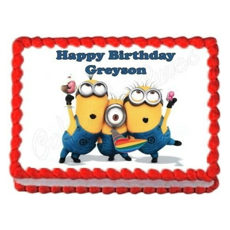 1 4 Sheet Despicable Me Minions  Edible Frosting Cake 