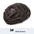 thumbnail image 2 of Toupee for Men Indian Human Hair Systems Men's Capillary Prosthesis Diamond Lace Top with Knotless Full PU Skin Bottom Men's Hairpiece, 2 of 7