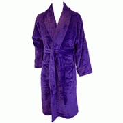 Terrytown Tahoe Microfleece Shawl Collar Robe Purple
