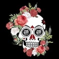 thumbnail image 3 of Allen, Kimberly 20x20 Black Modern Framed Museum Art Print Titled - Skull Roses, 3 of 5
