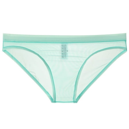 Mens Transparent Underwear Thin Mesh Bagless Tight Triangle Pants