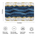 thumbnail image 3 of Blue Gold Wave Marble Pattern Bathroom Rugs Mat,Non Slip Microfiber Bathroom Rug,Rubber Backing,Soft Bathroom Mats for Bathroom Floor,Tub and Shower,17x27in(43x68cm), 3 of 5