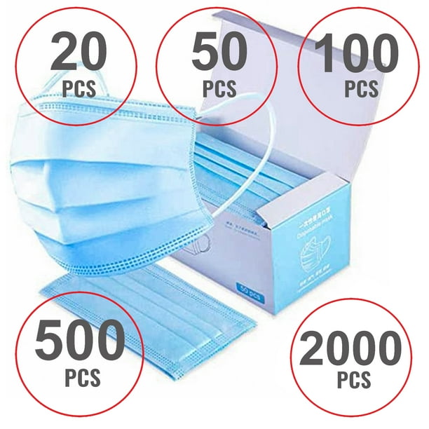 50 PCS Surgical / Procedural / Dental Style Face Mask Non Medical
