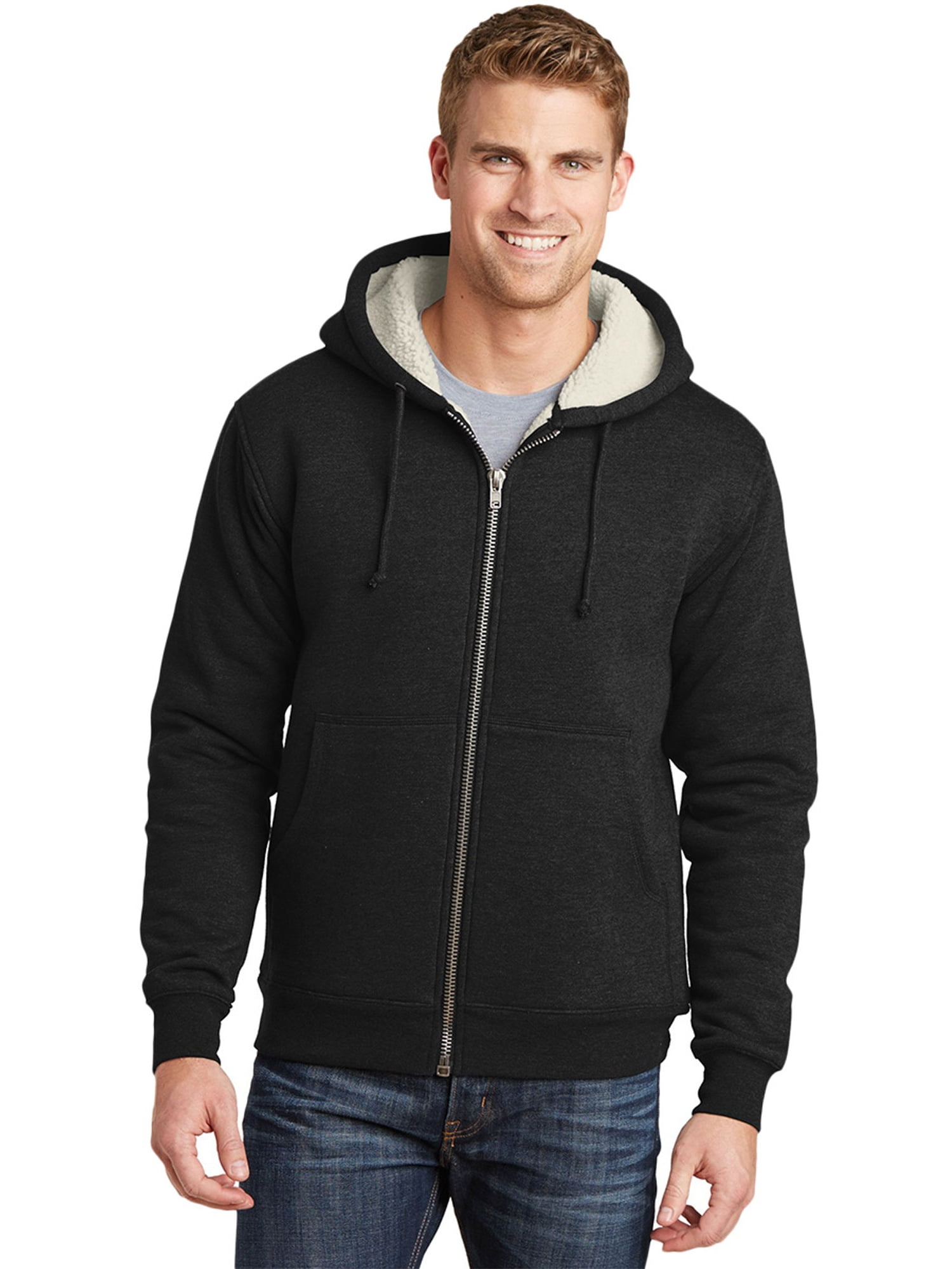 3xl Jackets Mens
 Cornerstone CornerStone Men s Heavyweight Sherpa Lined Hooded Fleece