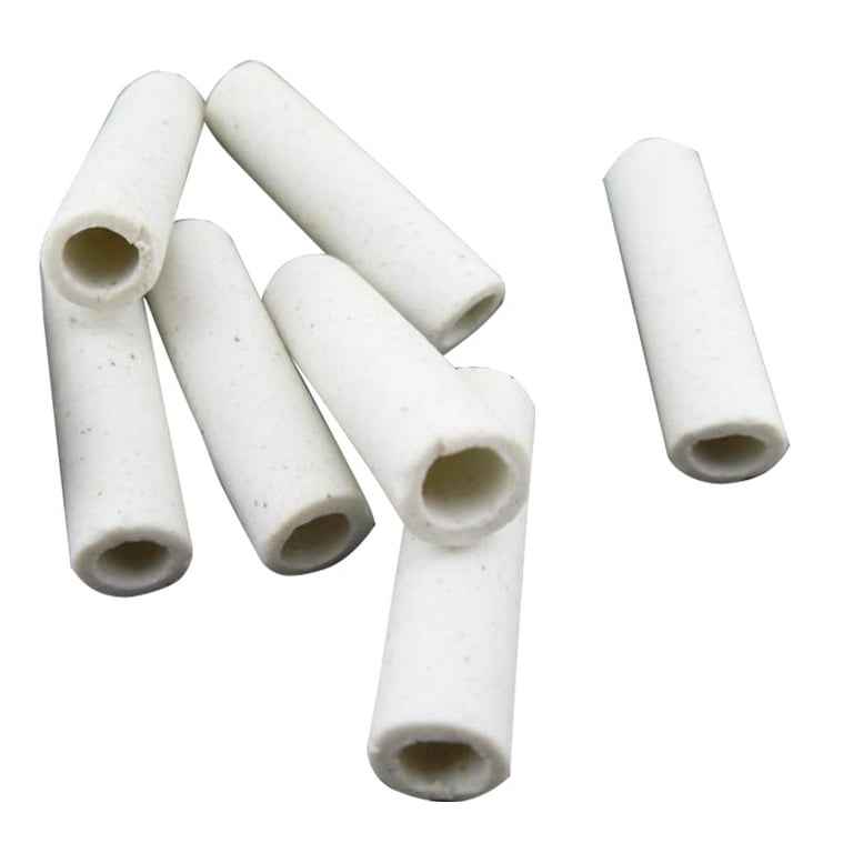 10 Pcs 5/6/7mm Dia Ceramic Insulation Tube Twin Bore Porcelain Insulator  Pipe for Heating Element 