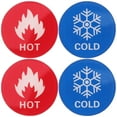 thumbnail image 1 of 6 Pairs Hot And Cold Water Sign Hot And Cold Indicator Stickers Self-Stick Acrylic Label For Faucet Shower And Bathtub Bathroom Kitchen And Business Use, 1 of 5