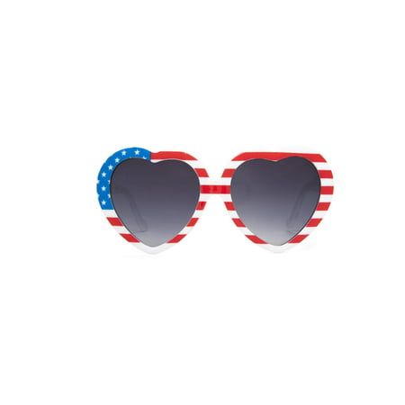 Lolita Heart Shaped Patriotic America Sunglass (Best Glasses For Heart Shaped Face 2019)