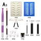thumbnail image 4 of Kits de tatuaje de maquillaje de Microblading, pluma Manual, juego de pigmento de práctica de cejas, 14 pines, U18pin, 3R, aguja, hoja, anillo de tinta, accesorios de tatuaje, 4 of 5