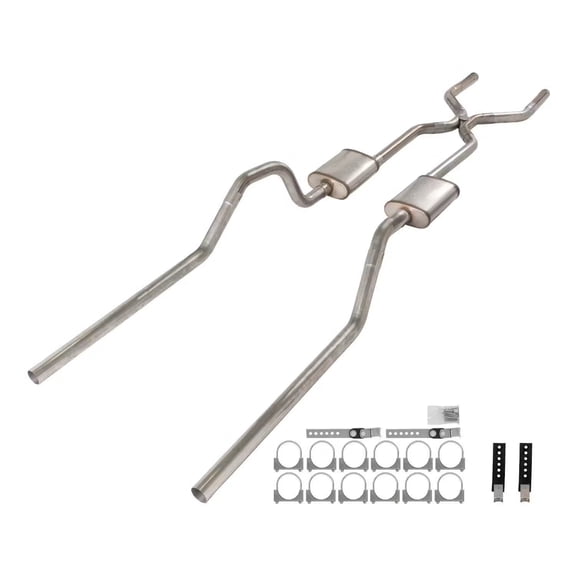 PYPES PERFORMANCE EXHAUST 65-70 Chevy B-Body H-Pip Crossmember Back Exhaust partNumber: SGB45S