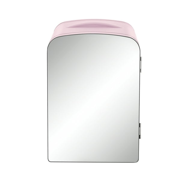 Chefman Mini Portable Mirror Personal Fridge Pink