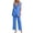 Blue women's 2 piece blazer set a1, variant on Cagogo Women's 2 Piece V Neck Sleeveless Blazer Set Casual Wide Leg Pants Matching Lounge Outfits Solid Summer Cruise Travel Clothes Airport Style, Pink L