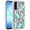 Blue, variant on For Samsung A17 5G Lavished Floral Butterfly Bling Stones Hybrid Case - Purple