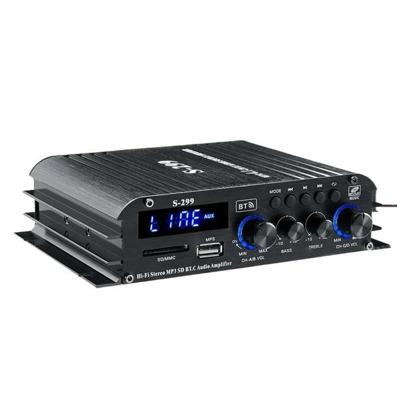 S-299 4*400W 4.1CH Mini Power Amplifier Audio Home Theater Amplifiers Home Car Wireless Amplifier USB/SD AUX ,High Sound