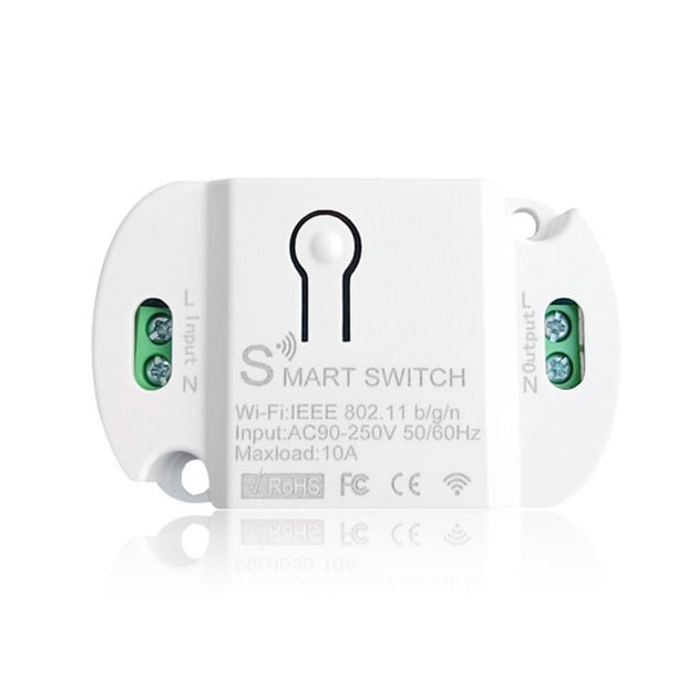 LED LIGHT WiFi Smart Switch AC 90-250V 10A 2200W Wireless Bluetooth Bluetooth Control remoto Breaker Inicio Suministros inteligentes Inevent EL005528-00B