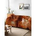 thumbnail image 3 of Burnt Orange Couch Cover for 2 Cushion Couch, Retro Oil Painting Modern Abstract Art Aesthetics Washable Love Seat Sofa Covers Slipcover, Throw Sofa Covers for Pets, Furniture Protector 71"x102", 3 of 9