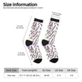 thumbnail image 2 of Vsdgher Lavender Flowers Crew Socks for Men & Women, Breathable Casual Athletic Ankle Socks, 2 of 6
