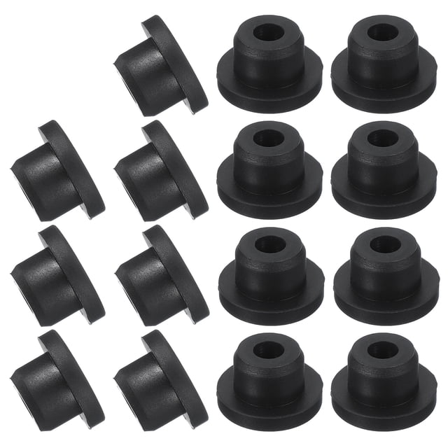 Uxcell 15 Pcs Tapón de Silicona en Forma de T, Diámetro 15 mm/0.59 Pulgadas, Tapón de Silicona Impermeable Reutilizable para Sellar Agujeros Redondos en Equipos de Tuberías, Negro