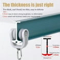 thumbnail image 4 of GXCZ Curtain Rods Bendable Curtain Track, Double Bar Rail For Curtains, Flexible Curtain Ceiling Track System Room Divider Curtain Rail For Curved Shower Curtain &amp; Rv(Green-ceiling,180cm-2x90cm), 4 of 7
