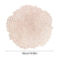thumbnail image 3 of SLYNSHome Halloween Table Decor Round Lace Placemats,Rose Gold PVC Hollow Out Heat Resistant Non-Slip Table Mats, Waterproof Oil Proof Washable Dining Party Supplies, 3 of 6