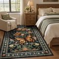 thumbnail image 3 of Lahome Decor 5'x7' Butterfly Bedroom Rug,Area Rugs 5x7ft Rugs for Living Room, Non-Slip Washable Rugs Stain Resistant Boho Floral Rug Low-Pile Throw Rug for ‎Dining Room Office,Black, 3 of 11