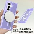 thumbnail image 5 of Phone Case For Samsung Galaxy Z Fold 7,Translucent Magnetic Phone Case for Women Men [Compatible with Magsafe] Anti-Fingerprints Shockproof Protective Ultra Slim Rugged Phone Case Cover,Purple, 5 of 6