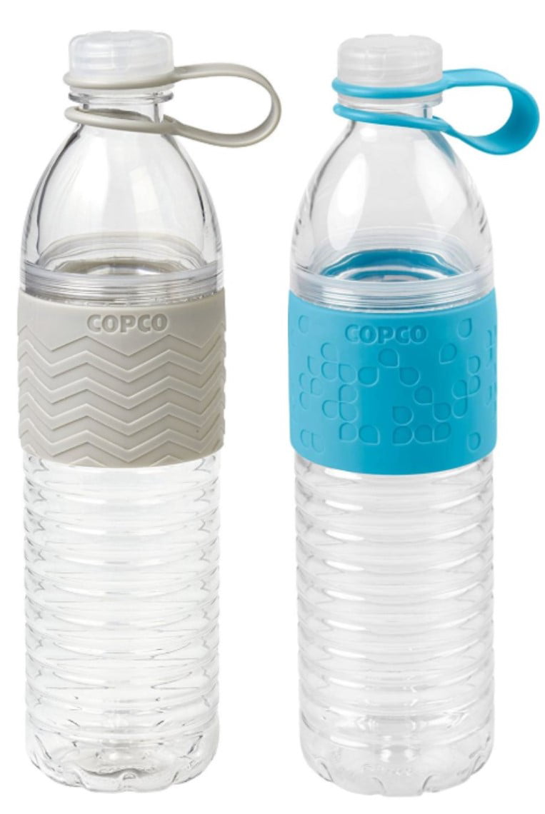 Copco Hydra Water Bottle Non Slip Spill Resistant BPA Free 16.9 Oz 2 Pack Orange 